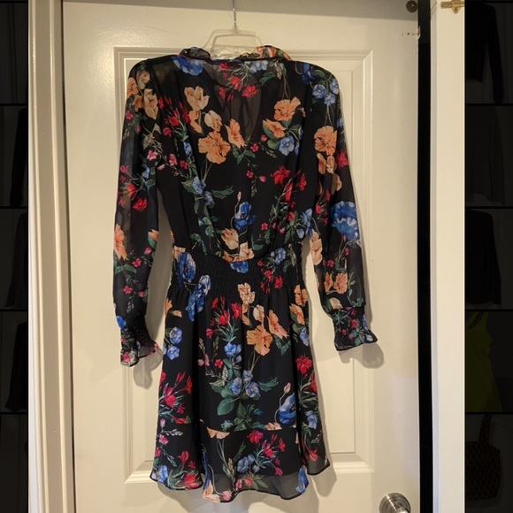 Parker Floral and ruffled mini dress size small - Picture 2 of 2